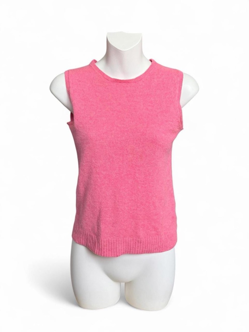Sleeveless Knit Tank in Vibrant Pink